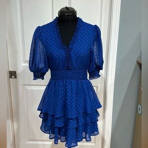 B. Darlin Blue Dotted Swiss Women’s size 1-2